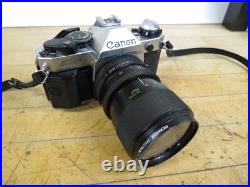 VINTAGE CANON AE1 35mm CAMERA 50mm CANON FD VIVITAR 35-70mm LENS WINDER TESTED VINTAGE CANON AE1 35mm CAMERA 50mm CANON FD VIVITAR 35-70mm LENS WINDER TESTED
