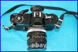 VINTAGE CANON EF 35mm CAMARA WITH A CANON LENS FD 28mm, SERIAL NUMBER 349450