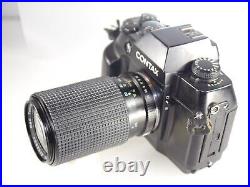 VINTAGE Contax AX 35mm SLR Film Camera w TOKINA 80-200/3.5-4.5 lens. READ