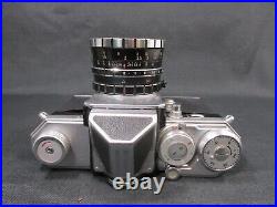 VINTAGE GERMANY WIRGIN EDIXA REFLEX S-V 35mm SLR CAMERA ISCOTAR M42 LENS + CASE