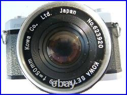 VINTAGE Kowa SeTr 35mm SLR camera, KOWA SETR 1 50/1.9 Lens. READ