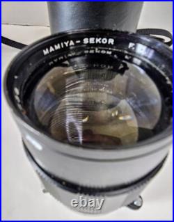 VINTAGE Mamiya-Sekor Camera Lens Black 135mm f/2.8 WithCase UNTESTED