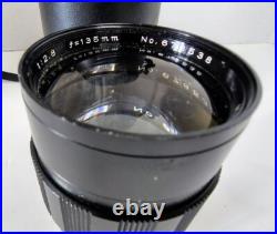 VINTAGE Mamiya-Sekor Camera Lens Black 135mm f/2.8 WithCase UNTESTED