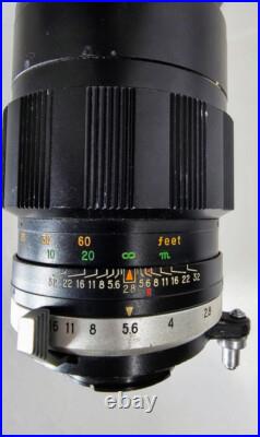 VINTAGE Mamiya-Sekor Camera Lens Black 135mm f/2.8 WithCase UNTESTED