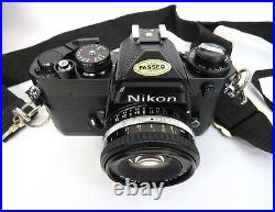 VINTAGE NIKON FE BLACK BODY SLR 35mm FILM CAMERA + 50mm 1 1.8 SERIES E LENS