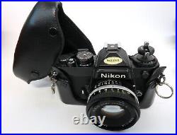 VINTAGE NIKON FE BLACK BODY SLR 35mm FILM CAMERA + 50mm 1 1.8 SERIES E LENS