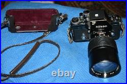 VINTAGE Nikon F Photomic 35mm SLR Film Camera withAUTO PROMASTER 200mm LENS