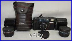 VINTAGE Nikon L35 AF 35mm SLR Film Camera with Case and 2 Lenses 127