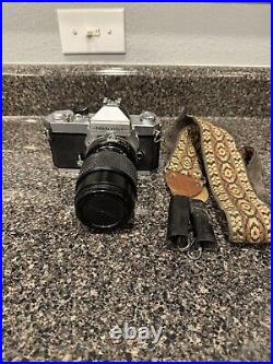 VINTAGE Nikon Nikkormat FT2 Silver Film SLR Camera with Tokina 80-200mm lens