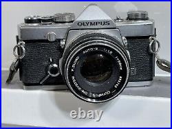 VINTAGE OLYMPUS OM-1 35MM CAMERA With OLYMPUS 50MM & 135mm LENS