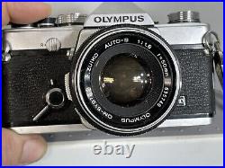 VINTAGE OLYMPUS OM-1 35MM CAMERA With OLYMPUS 50MM & 135mm LENS