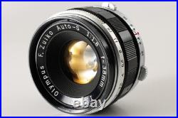 VINTAGE Olympus F. Zuiko Auto-S 38mm f/1.8 MF Lens for Pen F FT FV JAPAN #A003