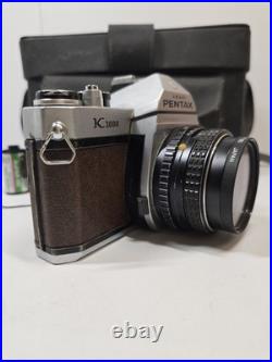 VINTAGE Pentax K1000 Brown Trim SE 35mm Film Camera With50mm (UNTESTED)