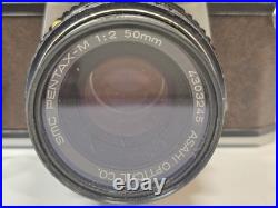 VINTAGE Pentax K1000 Brown Trim SE 35mm Film Camera With50mm (UNTESTED)