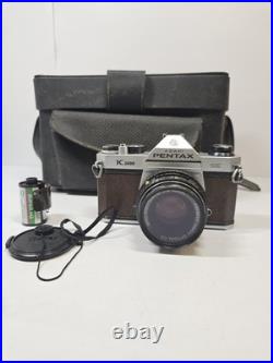 VINTAGE Pentax K1000 Brown Trim SE 35mm Film Camera With50mm (UNTESTED)