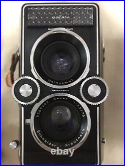 VINTAGE ROLLEI F&H PRONTORMAT-S CAMERA with XENAR LENS 13.5/75 AND LEATHER CASE
