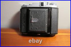 VINTAGE ZENOBIA FILM CAMERA with 6x4.5 cm 75mm F3.5 HESPER DOC Rapid LENS-Nice