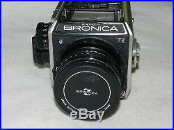 VINTAGE-ZENZA BRONICA EC-TL MEDIUM FORMAT SLR CAMERA With75mm 12.8 LENS-VERY NICE