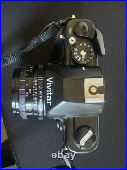 VIVITAR V3800N VINTAGE CAMERA With 35mm Lens, 4 New Film Rolls Carry Case Flash