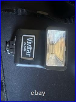 VIVITAR V3800N VINTAGE CAMERA With 35mm Lens, 4 New Film Rolls Carry Case Flash