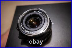 VOIGTLANDER Ultron Vintage Line 35mm f2 Aspherical Type II Lens Black VM Camera