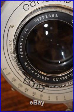 VTG / Antique Eastman Kodak 9A Century Studio Camera with Ilex No. 4 12 Lens