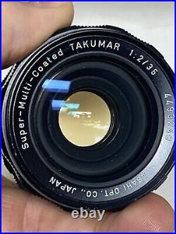 VTG Asahi Pentax SMC Super Multi Coated Takumar 35mm f/2 Camera Lens M42 Japan