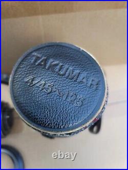 VTG Asahi TAKUMAR Camera Lens Set 2.5/135, 1.4/50, 4/45125 + Leather Carry Case