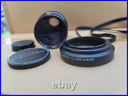 VTG Asahi TAKUMAR Camera Lens Set 2.5/135, 1.4/50, 4/45125 + Leather Carry Case