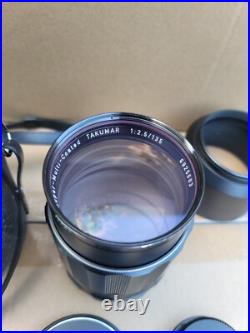 VTG Asahi TAKUMAR Camera Lens Set 2.5/135, 1.4/50, 4/45125 + Leather Carry Case VTG Asahi TAKUMAR Camera Lens Set 2.5/135, 1.4/50, 4/45125 + Leather Carry Case