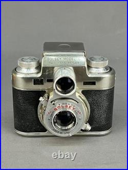 VTG Bolsey Model C Twin Lens Reflex (TLR) 35mm Camera 1950's + Case (8E)