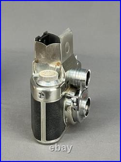 VTG Bolsey Model C Twin Lens Reflex (TLR) 35mm Camera 1950's + Case (8E)