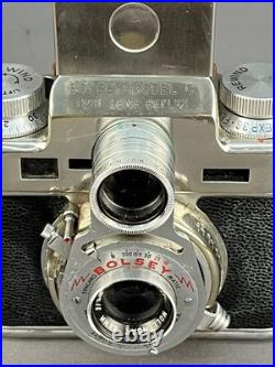 VTG Bolsey Model C Twin Lens Reflex (TLR) 35mm Camera 1950's + Case (8E)