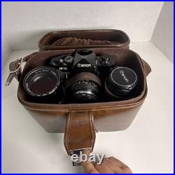 VTG CANON F1 35mm Film Camera with 50mm CANON Lens, 3 Extra Lenses + Accessories