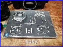 (VTG) Canon A-1 Camera with Canon FD 50mm 1.4 Lens + Canon Power Winder A + Manual