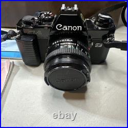 VTG Canon AE-1 Program 35mm Film Manual Camera With 50mm Lense, Flash & Case