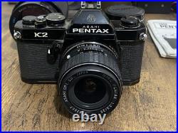 VTG Estate Find! Asahi Pentax K2 35 mm Camera Lot Kit Bundle Multiple Lens Case