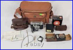 VTG Kodak Retina II 35mm Film Camera 50mm F2 Coated Xenon Lens With Accessories