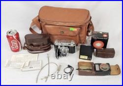 VTG Kodak Retina II 35mm Film Camera 50mm F2 Coated Xenon Lens With Accessories