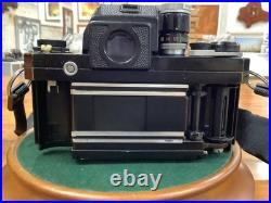 VTG NIKON F 35mm Manual Film Camera Black Nikkor Lens Japan -as-is
