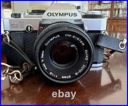 VTG Olympus omG Camera Body Lens Zuiko System 50mm F 1.8 MADE IN JAPAN Mint