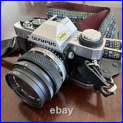 VTG Olympus omG Camera Body Lens Zuiko System 50mm F 1.8 MADE IN JAPAN Mint