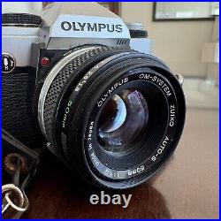 VTG Olympus omG Camera Body Lens Zuiko System 50mm F 1.8 MADE IN JAPAN Mint