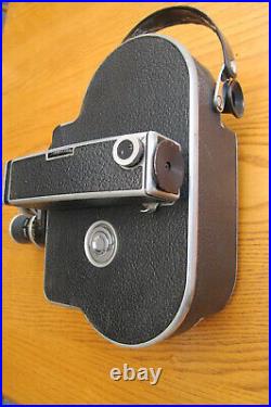 VTG Paillard Bolex H-16 Movie Camera, 16mm, 3 good condition lenses, Case