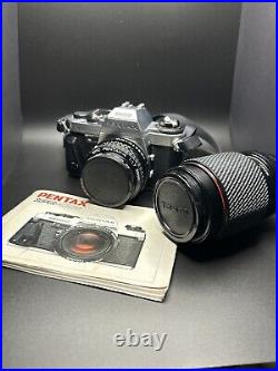 VTG Pentax Super Program 35mm SLR camera with 50mm f1.7 & Telephoto 70-210mm Lens