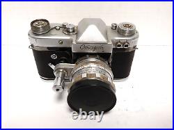 VTG Soviet START Wind-Up 35mm SLR Camera With 44 2/58mm Lens AS-IS/UNTESTED