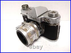 VTG Soviet START Wind-Up 35mm SLR Camera With 44 2/58mm Lens AS-IS/UNTESTED