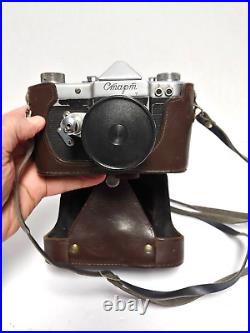 VTG Soviet START Wind-Up 35mm SLR Camera With 44 2/58mm Lens AS-IS/UNTESTED