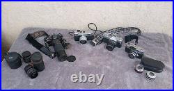 Very Nice Vintage Camera Lot. Konica, Yashica, Petri, Mamiya And Assorted Lenses