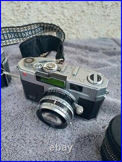 Very Nice Vintage Camera Lot. Konica, Yashica, Petri, Mamiya And Assorted Lenses